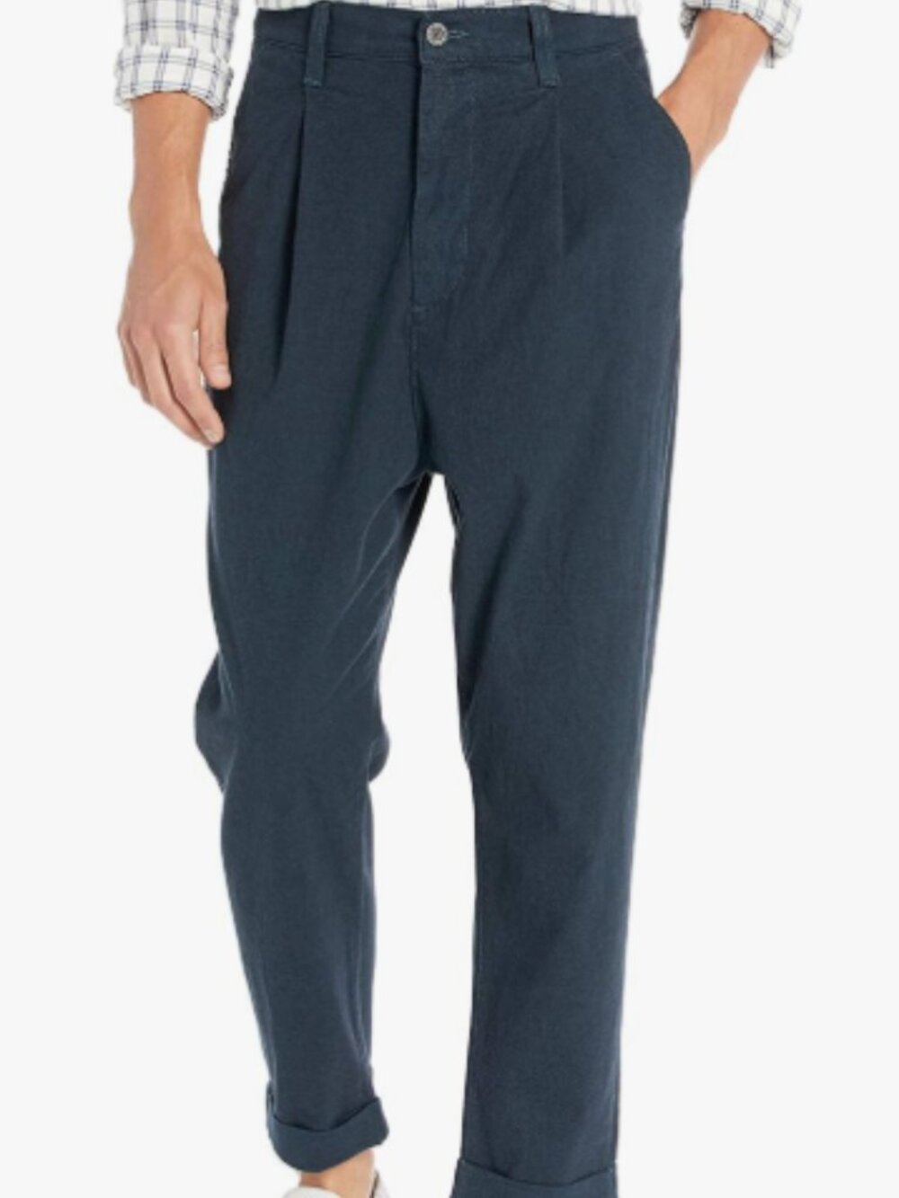 AG Adriano Goldschmied The Rutger Relaxed Pleated Crop Indigo Sz 31 NWT